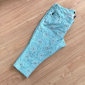 Torrid Floral Denim Capri